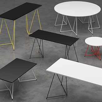 Caballetes de hierro para mesa Nómade