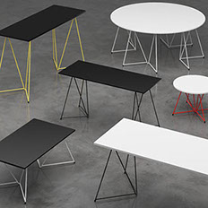 Caballetes de hierro para mesa Nómade